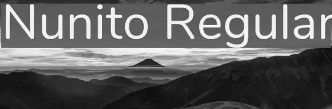 Nunito Regular Polices examples
