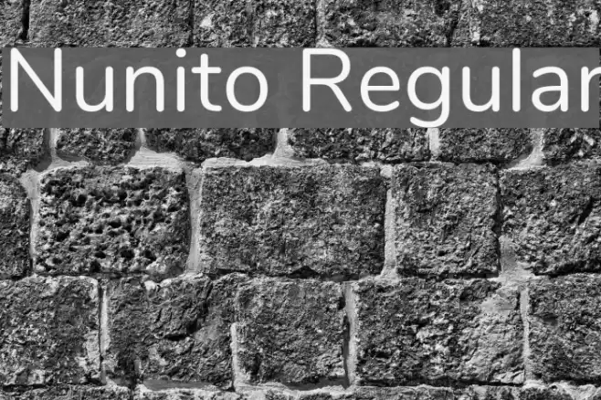 Nunito Regular Polices examples