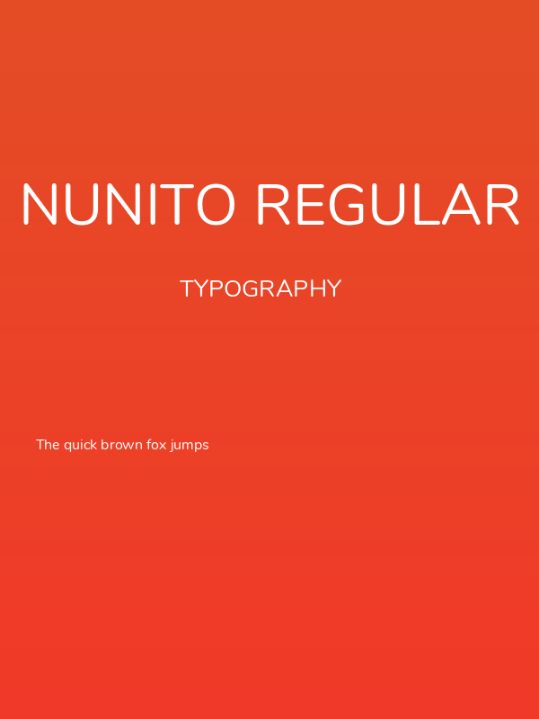 Nunito Regular Poster