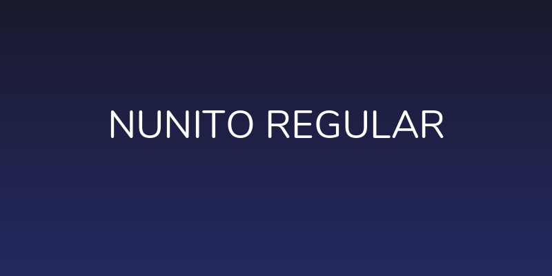 Nunito Regular Social Header