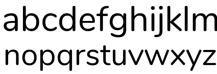 Nunito Regular Font LOWERCASE