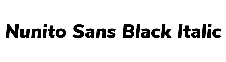 Nunito Sans Black Italic Font
