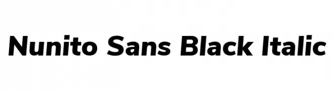 Nunito Sans Black Italic  Frei Schriftart Herunterladen
