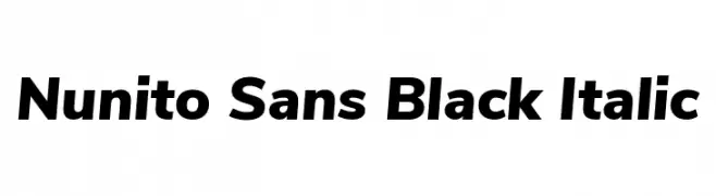 Nunito Sans Black Italic  Frei Schriftart Herunterladen
