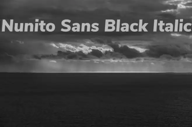 Nunito Sans Black Italic Font examples