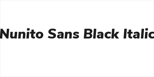 Nunito Sans Black Italic Logo