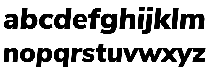 Nunito Sans Black Italic Font LOWERCASE