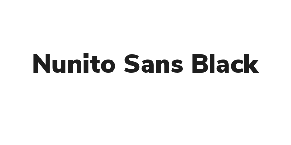 Nunito Sans Black Logo