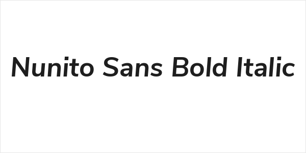 Nunito Sans Bold Italic Logo
