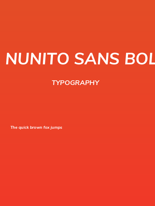 Nunito Sans Bold Italic Poster