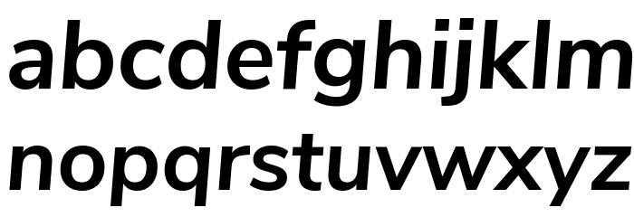 Nunito Sans Bold Italic Fuentes MINÚSCULAS