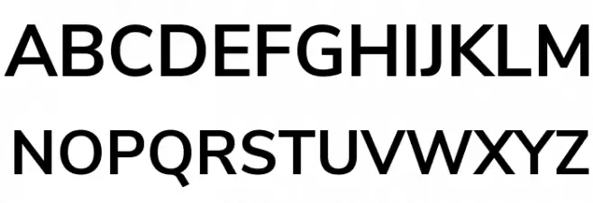 Nunito Sans Bold Schriftart Groß