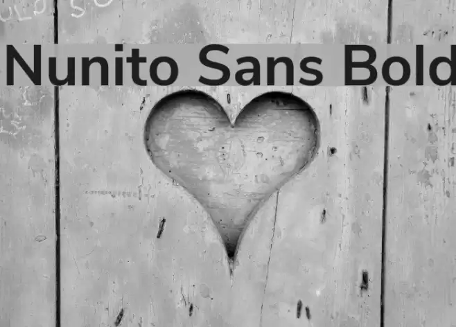 Nunito Sans Bold फ़ॉन्ट examples