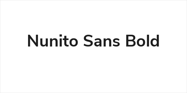 Nunito Sans Bold Logo
