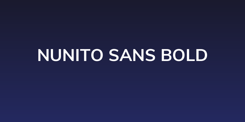 Nunito Sans Bold Social Header
