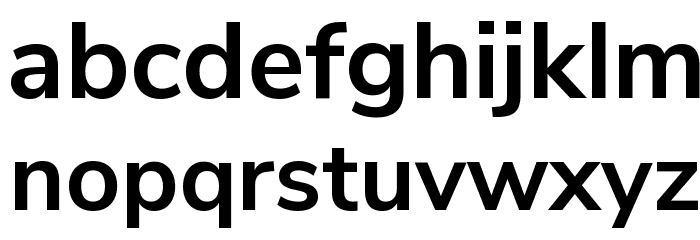 Nunito Sans Bold Font LOWERCASE