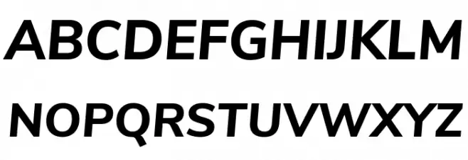 Nunito Sans ExtraBold Italic 字体 大写