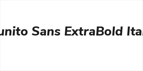 Nunito Sans ExtraBold Italic Logo