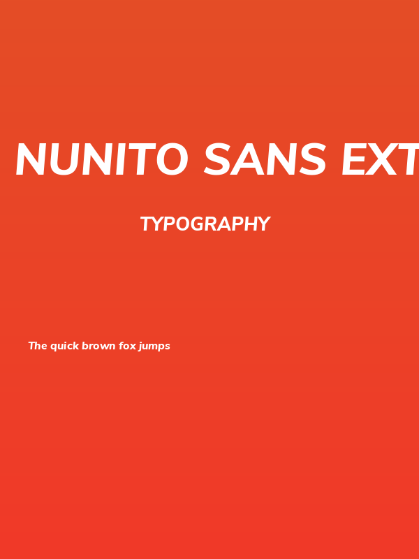 Nunito Sans ExtraBold Italic Poster