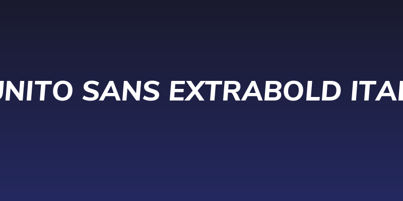 Nunito Sans ExtraBold Italic Social Header