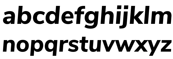 Nunito Sans ExtraBold Italic Font LOWERCASE