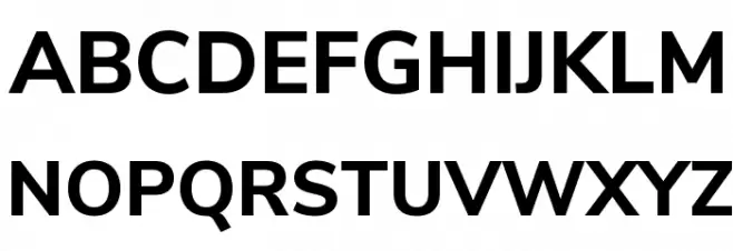 Nunito Sans ExtraBold Caratteri MAIUSCOLE