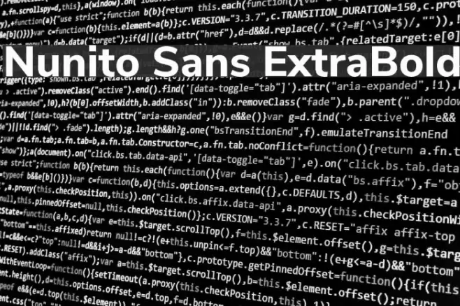 Nunito Sans ExtraBold Font examples