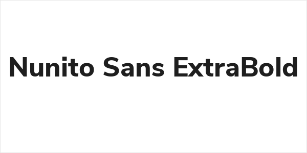 Nunito Sans ExtraBold Logo