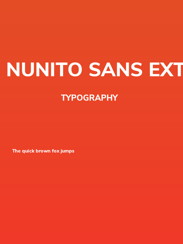 Nunito Sans ExtraBold Poster