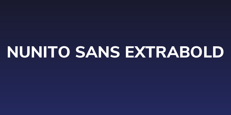Nunito Sans ExtraBold Social Header