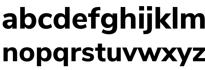 Nunito Sans ExtraBold Font LOWERCASE