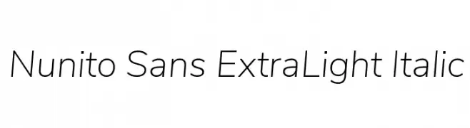 Nunito Sans ExtraLight Italic  Fuentes Gratis Descargar