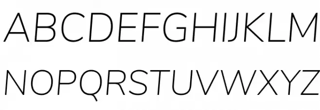 Nunito Sans ExtraLight Italic 字体 大写