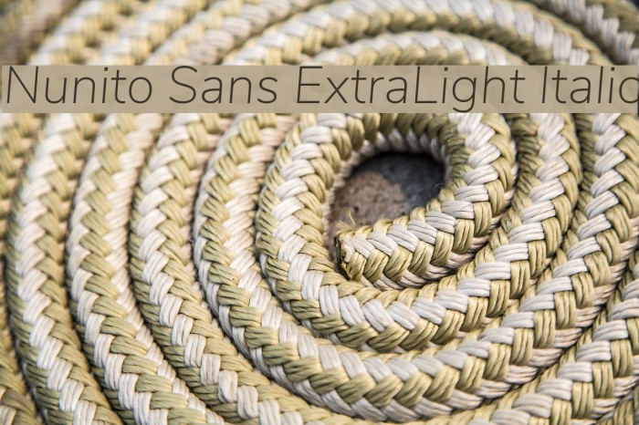 Nunito Sans ExtraLight Italic Font examples