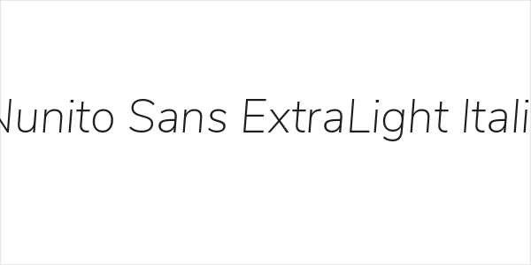 Nunito Sans ExtraLight Italic Logo