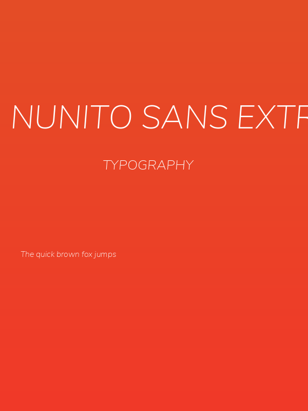 Nunito Sans ExtraLight Italic Poster