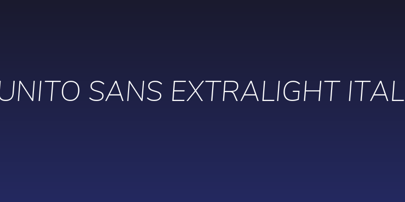 Nunito Sans ExtraLight Italic Social Header