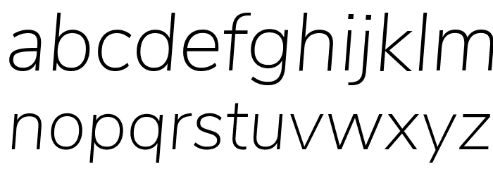 Nunito Sans ExtraLight Italic Font LOWERCASE