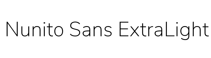 Nunito Sans ExtraLight Font