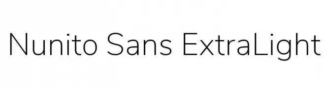 Nunito Sans ExtraLight  Frei Schriftart Herunterladen