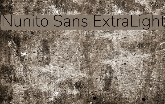 Nunito Sans ExtraLight Font examples