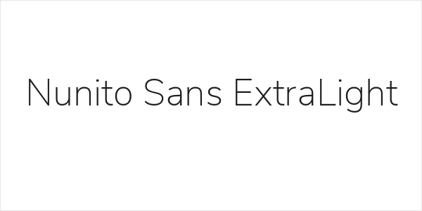 Nunito Sans ExtraLight Logo