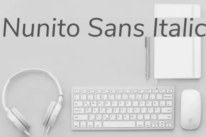 Nunito Sans Italic Font examples