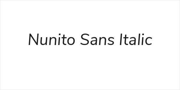 Nunito Sans Italic Logo