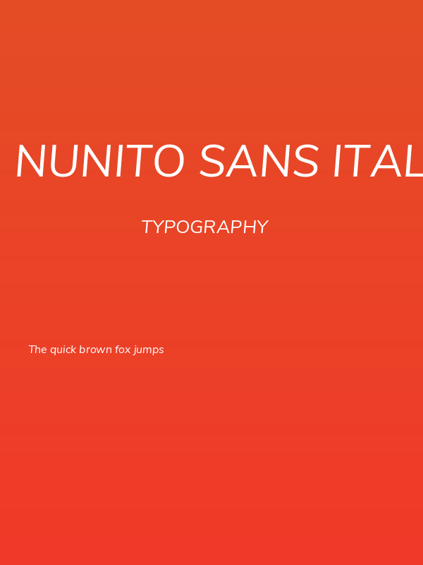 Nunito Sans Italic Poster