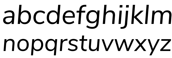 Nunito Sans Italic Font LOWERCASE