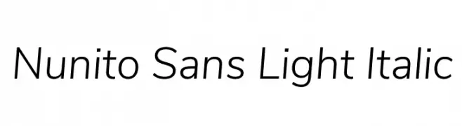 Nunito Sans Light Italic  Fuentes Gratis Descargar