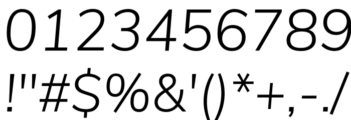 Nunito Sans Light Italic Font OTHER CHARS
