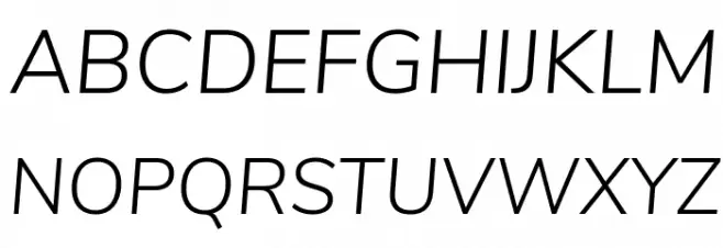 Nunito Sans Light Italic Fuentes MAYÚSCULAS