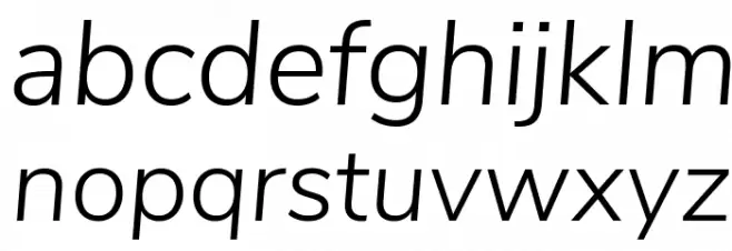 Nunito Sans Light Italic फ़ॉन्ट लोअरकेस